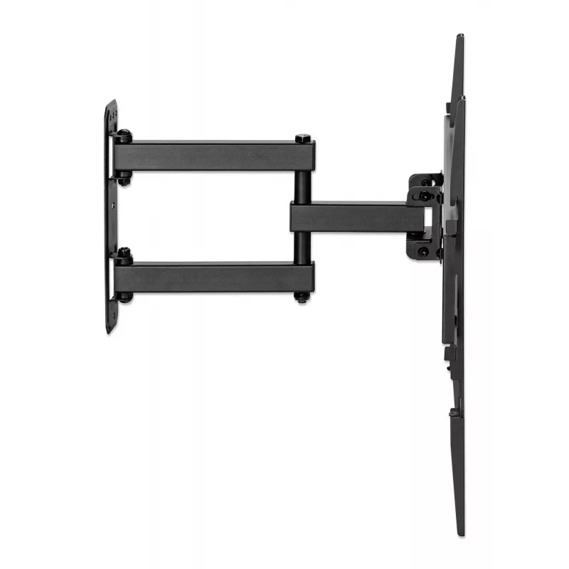 Manhattan Wall Mount für TV & Monitore (Full Motion), Für Bildschirme 32 Zoll bis 65 Zoll, VESA-Kompatibilität: alle zwischen 100x100 mm und 600x400 mm - überprüfen Sie die Abmessungen der vier Befestigungslöcher auf der Rückseite des Bildschirms, um sicherzustellen, dass sie passen, Max. 35 kg, Schwarz, Halterung, Lebenslange Garantie