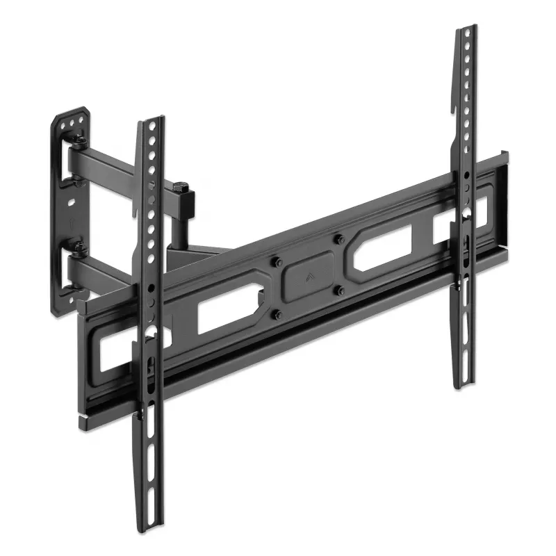 Manhattan Wall Mount für TV & Monitore (Full Motion), Für Bildschirme 32 Zoll bis 65 Zoll, VESA-Kompatibilität: alle zwischen 100x100 mm und 600x400 mm - überprüfen Sie die Abmessungen der vier Befestigungslöcher auf der Rückseite des Bildschirms, um sicherzustellen, dass sie passen, Max. 35 kg, Schwarz, Halterung, Lebenslange Garantie