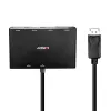 Lindy 4 Port Display Port 1.2 MST Hub, DisplayPort, DisplayPort, 1920 x 1080 (HD 1080), 3840 x 2160, Schwarz, Acrylnitril-Butadien-Styrol (ABS), CE, UKCA, FCC, RoHS & REACH