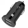 Techly Mini-Autoladegerät 2 USB-A-Anschlüsse 12W / 2.4A Schwarz