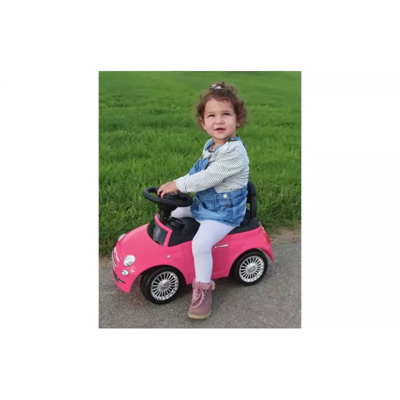 Rutschauto Jamara Fiat 500 Schiebetyp 4 Räder Schwarz Pink