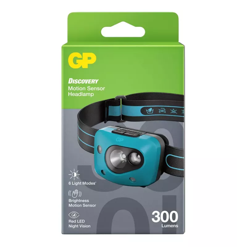 Stirnlampe GP Lighting Discovery Teal LED 300 lm IPX4