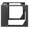 Intellinet 19 Zoll Wandmontage Open Frame Netzwerk-Rack, 6 HE, frontklappbarer Schwenkrahmen Flachverpackung, 2-Pfosten, 45 cm Tiefe, Schwarz RAL 9004