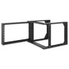Intellinet 19 Zoll Wandmontage Open Frame Netzwerk-Rack, 6 HE, frontklappbarer Schwenkrahmen Flachverpackung, 2-Pfosten, 45 cm Tiefe, Schwarz RAL 9004