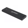 Manhattan M.2 NVMe SSD-Gehäuse, USB-C-Buchse, 10 Gbit/s (USB 3.2 Gen2 alias USB 3.1), UASP-kompatibel, SuperSpeed+ USB, Aluminium, Schwarz, drei Jahre Garantie
