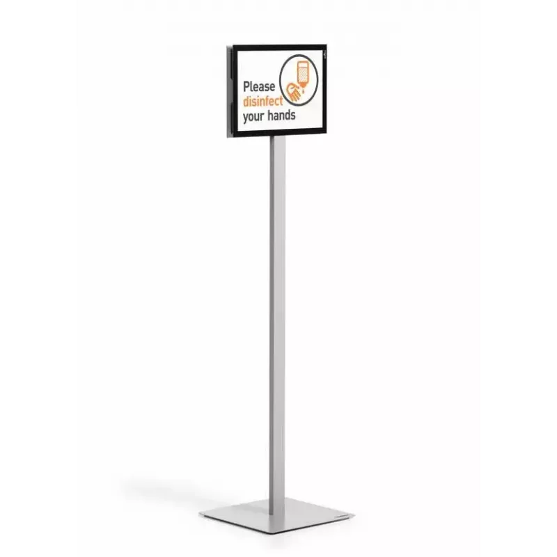Infoständer Durable INFO STAND BASIC A4 Metall Kunststoff Grau
