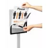 Infoständer Durable INFO STAND BASIC A4 Metall Kunststoff Grau
