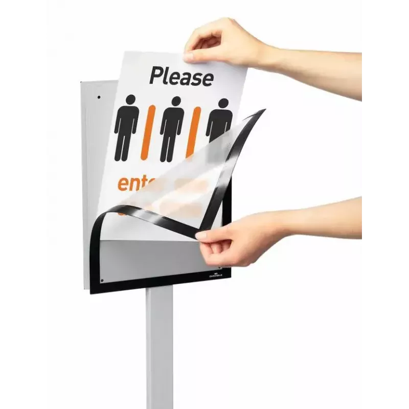 Infoständer Durable INFO STAND BASIC A4 Metall Kunststoff Grau
