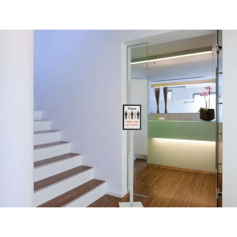 Infoständer Durable INFO STAND BASIC A4 Metall Kunststoff Grau