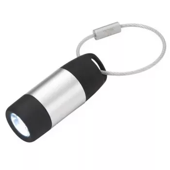 TROIKA ECO CHARGE Schlüsselanhänger-Taschenlampe Schwarz Grau LED USB