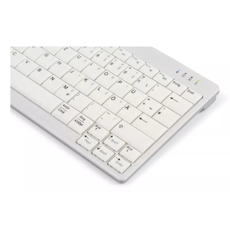 BakkerElkhuizen UltraBoard 950 V2 Wireless UK Qwerty, Tenkeyless (80 - 87%), Kabelgebunden & Kabellos, USB + Bluetooth, Scherenschalter, QWERTY, Dunkelgrau, Hellgrau