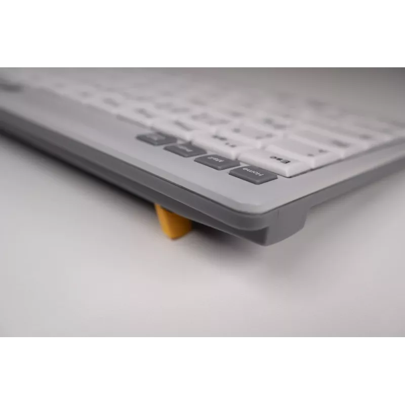 BakkerElkhuizen UltraBoard 950 V2 Wireless UK Qwerty, Tenkeyless (80 - 87%), Kabelgebunden & Kabellos, USB + Bluetooth, Scherenschalter, QWERTY, Dunkelgrau, Hellgrau