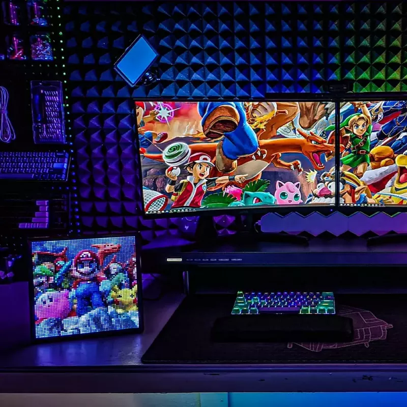 Digitaler Bilderrahmen Divoom Pixoo64 Schwarz Wi-Fi 64x64 RGB LED
