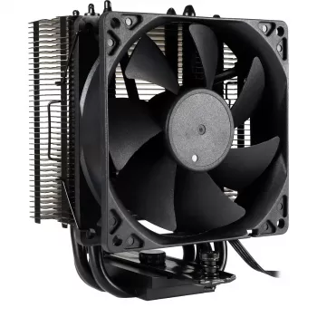 Luftkühler INTER-TECH 4P90 Pro Bulk, 92-mm-Lüfter, Hydrauliklager, 12 V, unterstützt AM5/AM4/AMD und mehrere Intel-Sockel, schwarz