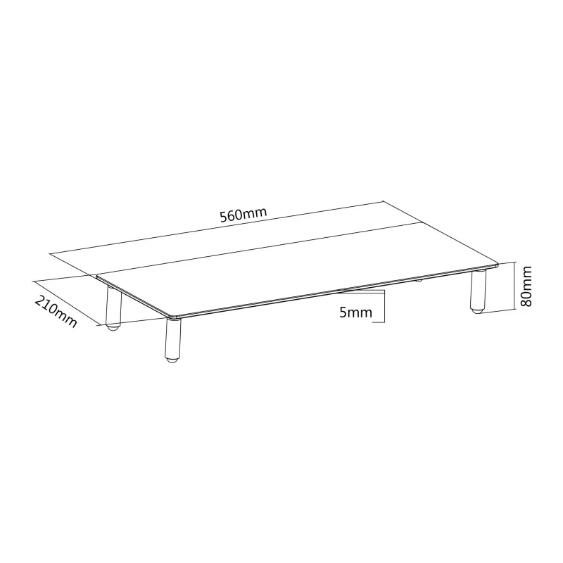 Glas-Desktop-Monitorständer Equip 650882