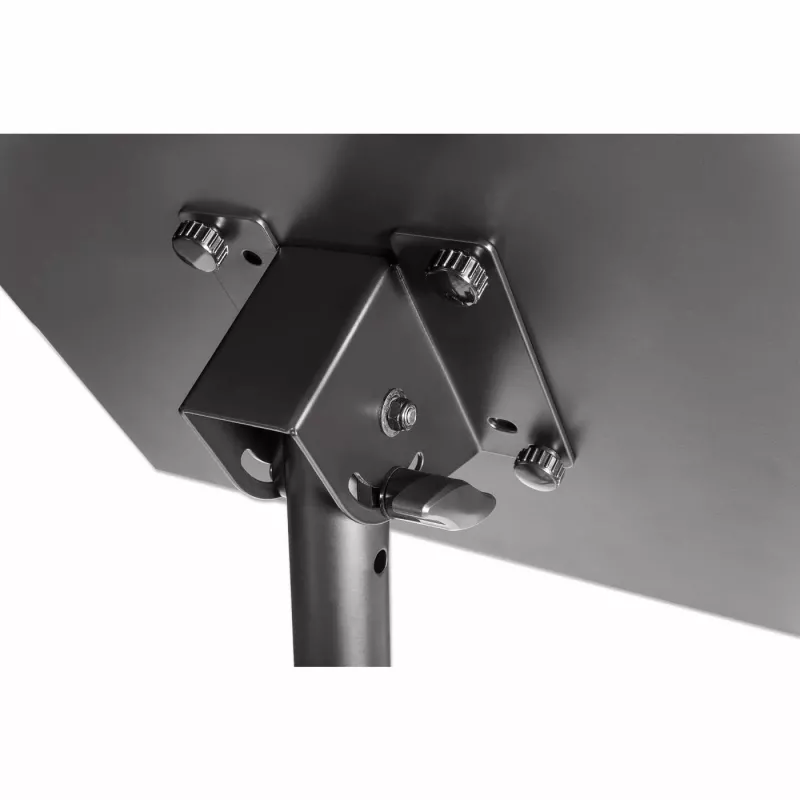 Manhattan Stativ-Bodenständer für TV/Monitor/Projektor/Laptop, Für Bildschirme: 13 Zoll bis 32 Zoll, VESA-Kompatibilität: 75x75 und 100x100 mm – prüfen Sie die Abmessungen der vier Befestigungslöcher auf der Rückseite des Bildschirms, um sicherzustellen, dass sie passen, Max. 15 kg, Höhenverstellbar, Schwarz, Halterung