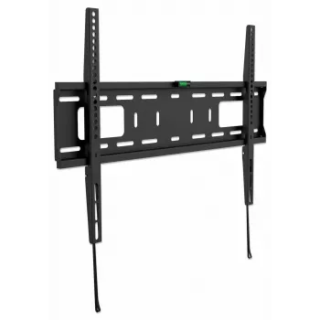 Manhattan Wandhalterung für TV & Monitore (fest), Für Bildschirme von 37 Zoll bis 65 Zoll, VESA-Kompatibilität: alle zwischen 200x200 mm und 600x400 mm – prüfen Sie die Abmessungen der vier Befestigungslöcher auf der Rückseite des Bildschirms, um sicherzustellen, dass es passt, Max. 50 kg, Schwarz, Halterung