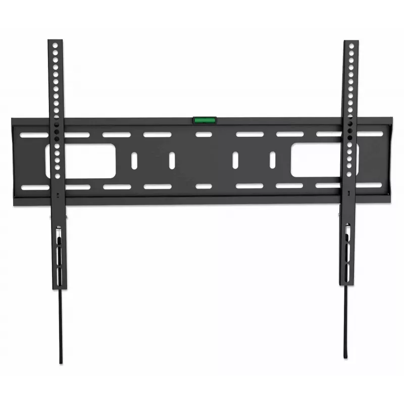 Manhattan Wandhalterung für TV & Monitore (fest), Für Bildschirme von 37 Zoll bis 65 Zoll, VESA-Kompatibilität: alle zwischen 200x200 mm und 600x400 mm – prüfen Sie die Abmessungen der vier Befestigungslöcher auf der Rückseite des Bildschirms, um sicherzustellen, dass es passt, Max. 50 kg, Schwarz, Halterung