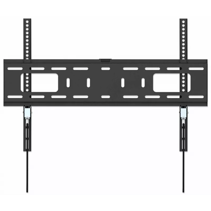 Manhattan Wandhalterung für TV & Monitore (fest), Für Bildschirme von 37 Zoll bis 65 Zoll, VESA-Kompatibilität: alle zwischen 200x200 mm und 600x400 mm – prüfen Sie die Abmessungen der vier Befestigungslöcher auf der Rückseite des Bildschirms, um sicherzustellen, dass es passt, Max. 50 kg, Schwarz, Halterung