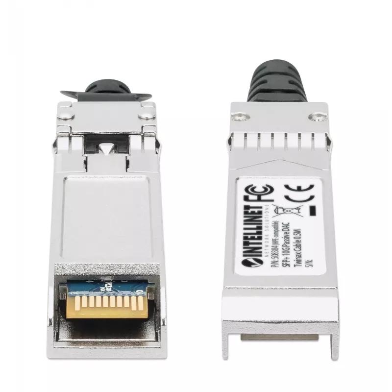 Intellinet 0,5 m passives 10G SFP+ Direct Attach Copper Twinax-Kabel 30AWG, kompatibel mit HP 487649-B21
