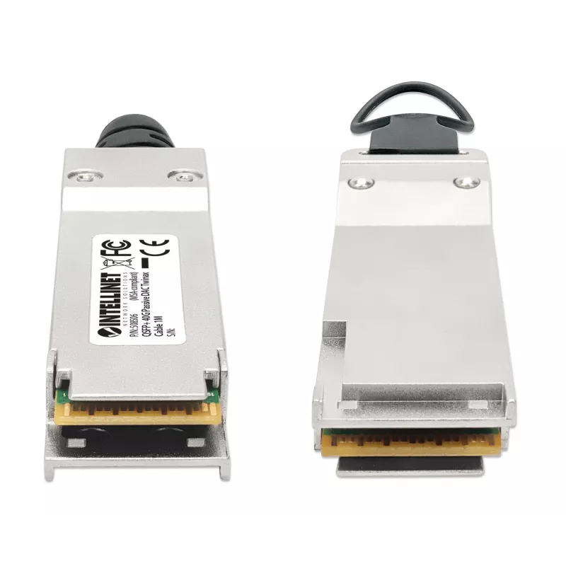 Intellinet 1m 40G QSFP+ Passives Direct-Attach-Kupfer-Twinax-Kabel 30AWG MSA QSFP-H40G-CU1M kompatibel