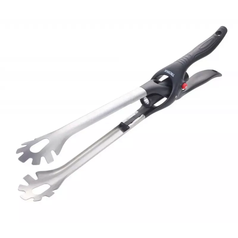 Küchenzange TROIKA BBQ01/ST 450 mm Silikon Edelstahl Schwarz