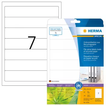 Selbstklebendes Druckeretikett HERMA 10745 Weiß 19,2x3,8 cm 140 Etiketten