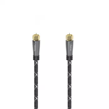 Hama 00205079 Koaxialkabel 5 m F Schwarz, Grau