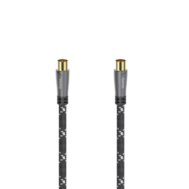 Hama 00205071 Koaxialkabel 3 m Schwarz, Grau