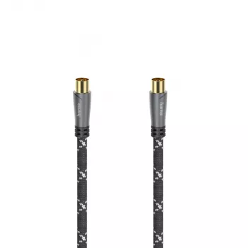Hama 00205073 Koaxialkabel 10 m Schwarz, Grau