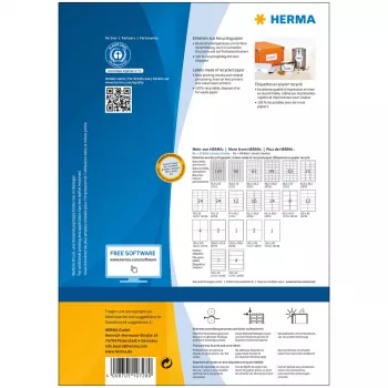 Selbstklebende Druckeretiketten HERMA 10728 Weiß 7 cm x 3,6 cm