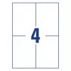 Avery Zweckform C32252-25 beidseitig bedruckbare perforierte Postkarten, 148 x 105 mm, 170 g/m², mattweiß, 100 Karten