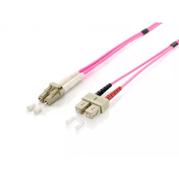 Equip LC/SC LWL-Patchkabel, OM4, 10m, 10 m, 2x LC, 2x SC