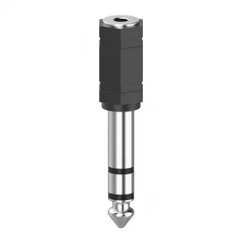 Kabeladapter Hama 00205194 3,5 mm auf 6,3 mm Schwarz Silber
