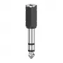 Kabeladapter Hama 00205194 3,5 mm auf 6,3 mm Schwarz Silber