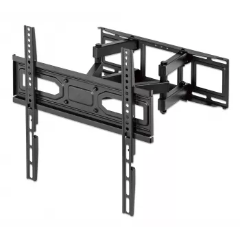 Manhattan Wandhalterung für TV & Monitore (Full Motion), Für Bildschirme 32 Zoll bis 55 Zoll, VESA-Kompatibilität: alle zwischen 100x100mm bis 400x400mm - überprüfen Sie die Abmessungen der vier Befestigungslöcher auf der Rückseite des Bildschirms, um sicherzustellen, dass sie passt, Max. 40 kg, Schwarz, Halterung, Lebenslange Garantie