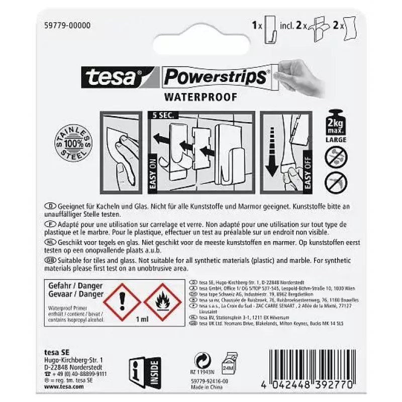 Handtuchhaken TESA 59779-00000 Indoor Edelstahl
