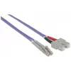 Intellinet Glasfaser-Patchkabel, OM4, LC/SC, 3m, Violett, Duplex, Multimode, 50/125 µm, LSZH, Glasfaser, Lebenslange Garantie