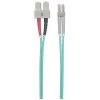 Intellinet Glasfaser-Patchkabel, OM3, LC/SC, 2m, Aqua, Duplex, Multimode, 50/125 µm, LSZH, Glasfaser, lebenslange Garantie