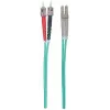 Intellinet Glasfaser-Patchkabel, OM3, ST/LC, 1 m, Aqua, Duplex, Multimode, 50/125 µm, LSZH, Glasfaser, Lebenslange Garantie