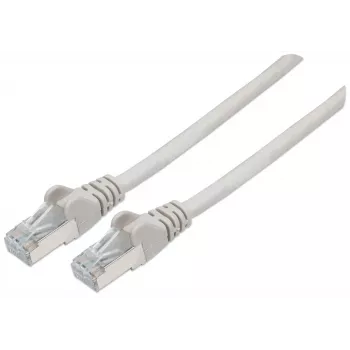 Intellinet Netzwerk-Patchkabel, Cat7-Kabel/Cat6A-Stecker, 20 m, Grau, Kupfer, S/FTP, LSOH/LSZH, PVC, RJ45, vergoldete Kontakte, rastnasenschutz, booted, lebenslange Garantie