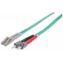 Intellinet Glasfaser-Patchkabel, OM3, ST/LC, 5 m, Aqua, Duplex, Multimode, 50/125 µm, LSZH, Faser, Lebenslange Garantie