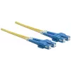 Intellinet Glasfaser-Patchkabel, OS2, SC/SC, 5 m, Gelb, Duplex, Singlemode, 9/125 µm, LSZH, Glasfaser, Lebenslange Garantie