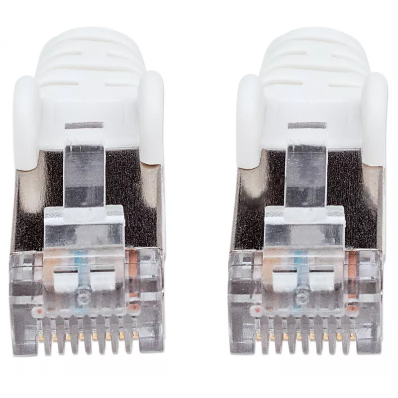 Intellinet Netzwerk-Patchkabel, Cat6, 5 m, Weiß, Kupfer, S/FTP, LSOH/LSZH, PVC, RJ45, vergoldete Kontakte, Snagless, Knickschutz, lebenslange Garantie