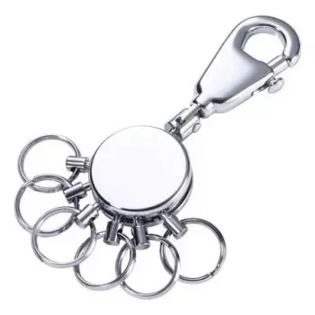 Schlüsselring TROIKA PATENT Silber Messing 25 mm Breite 90 mm Tiefe