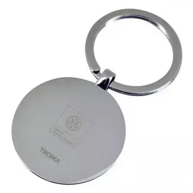 Schlüsselring TROIKA VW VOLKSWAGEN KEYRING Schwarz Silber Metall 37x74x7mm