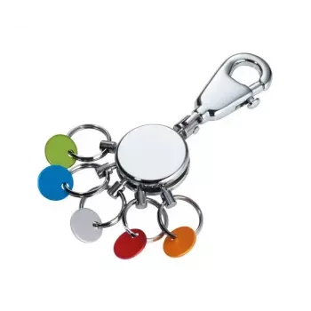 Schlüsselring TROIKA PATENT/Colour KYR61/CH Mehrfarbig Silber Messing