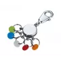 Schlüsselring TROIKA PATENT/Colour KYR61/CH Mehrfarbig Silber Messing