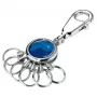 Schlüsselring TROIKA AROUND THE WORLD Blau Silber Metall 25x90x9mm