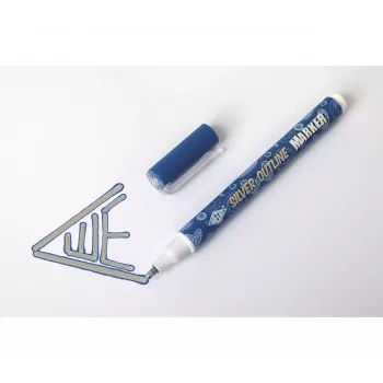 Wedo Silver Outline Marker 6 Stück Orange